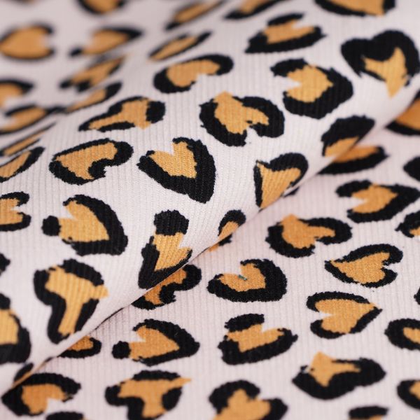 La mini pochette velours léopard