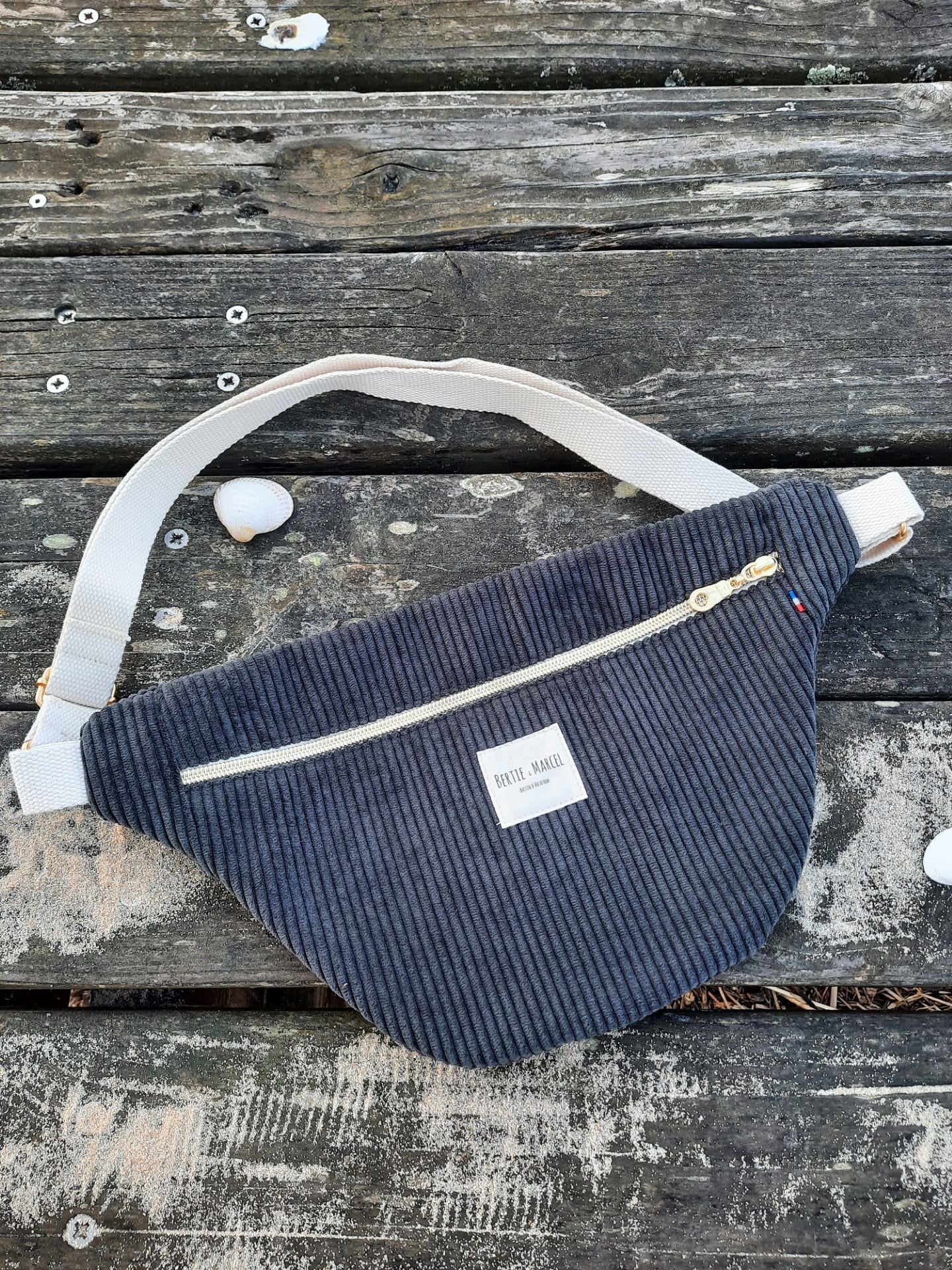 Sac banane velours côtelé XL