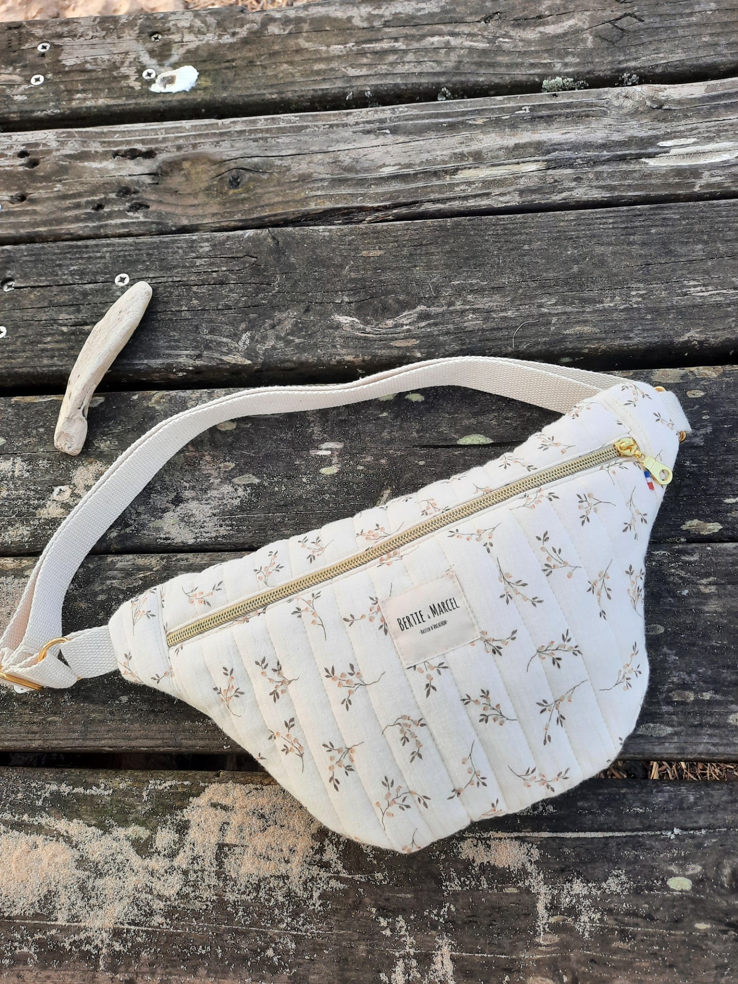 Sac banane en gaze de coton matelassé