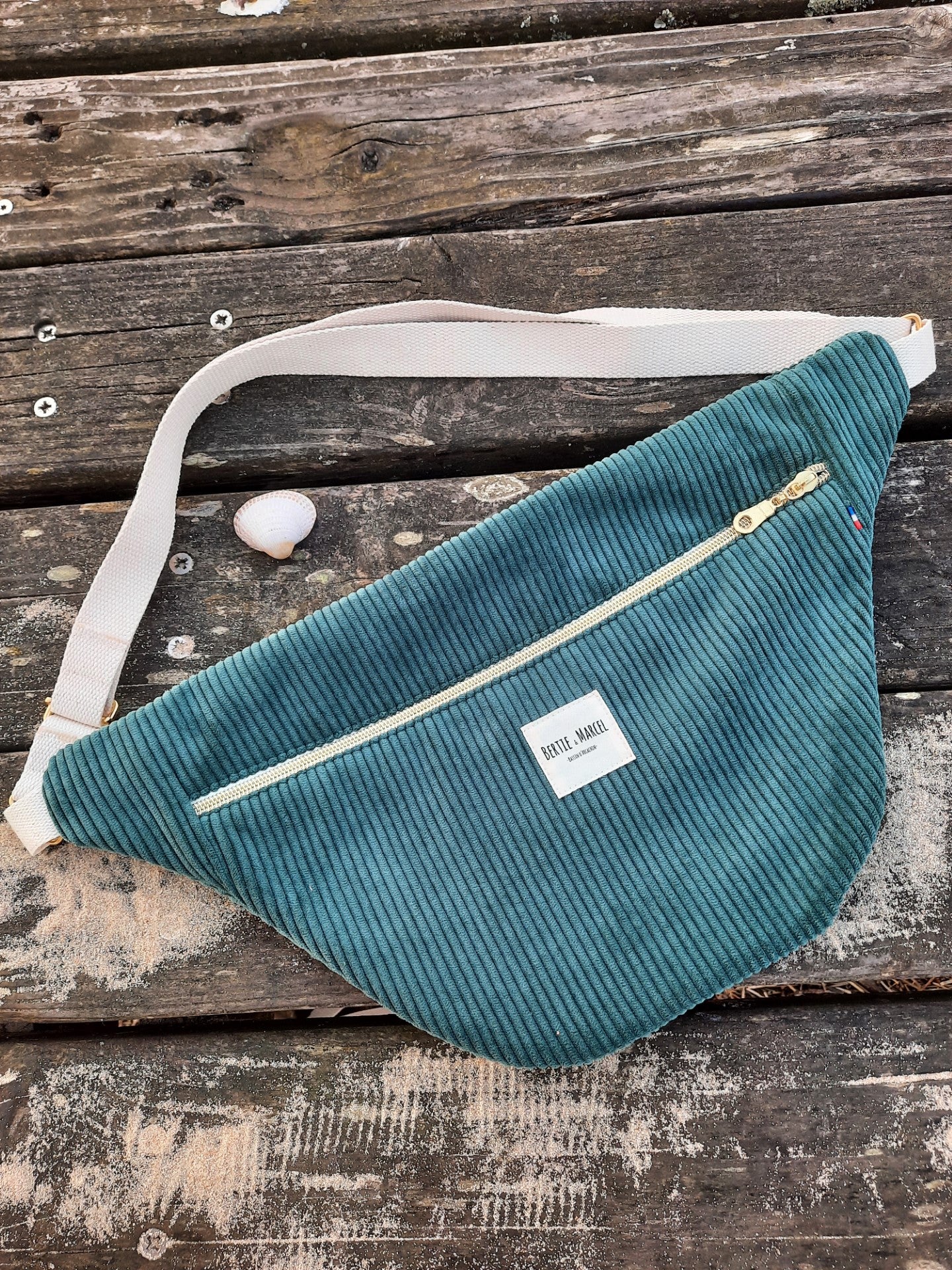 Sac banane velours côtelé