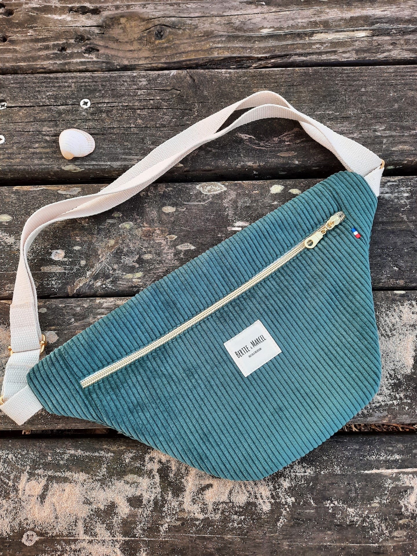 Sac banane velours côtelé XL