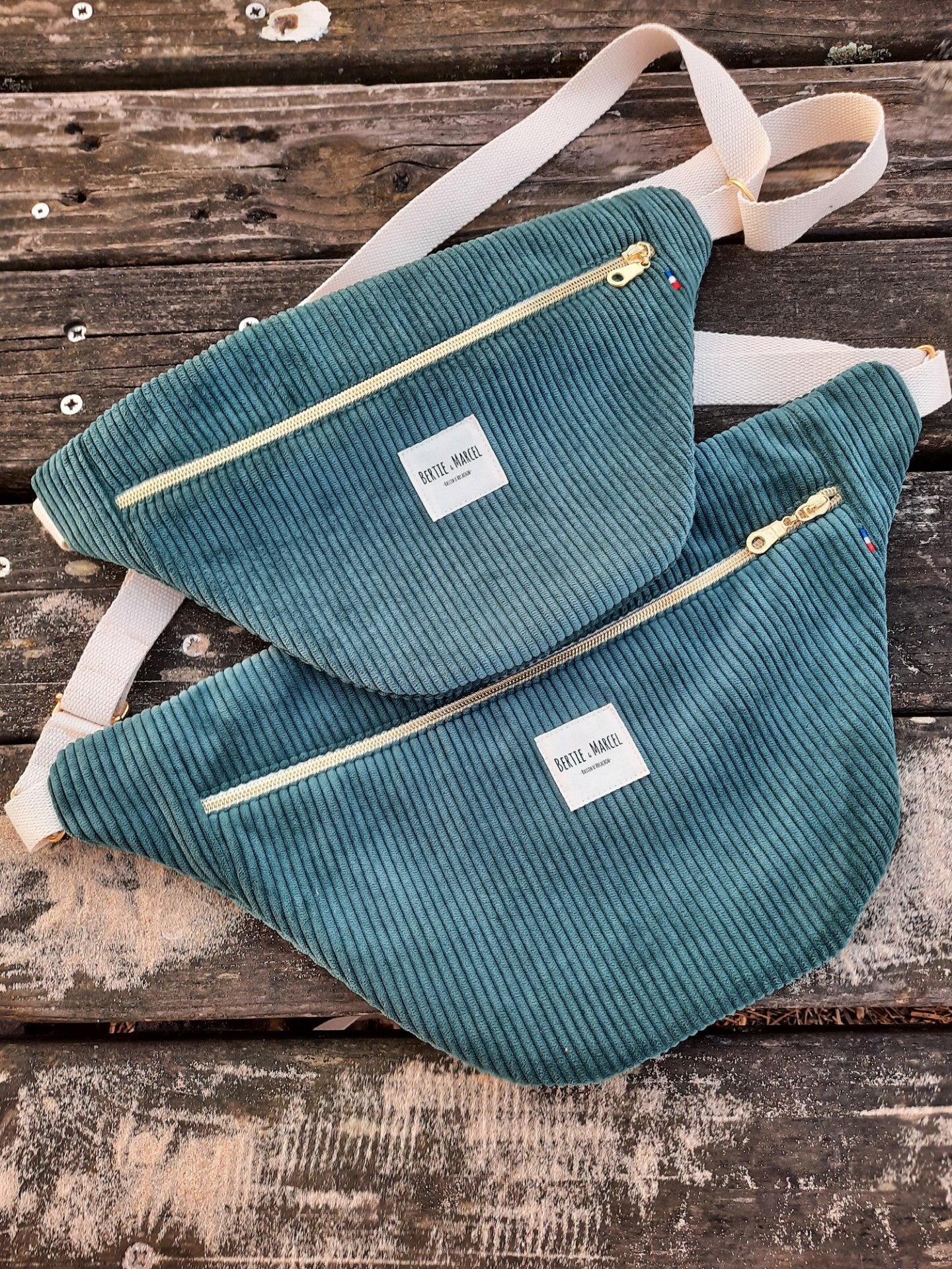 Sac banane velours côtelé XL