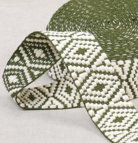 Sangle et attaches poussette ethnique vert