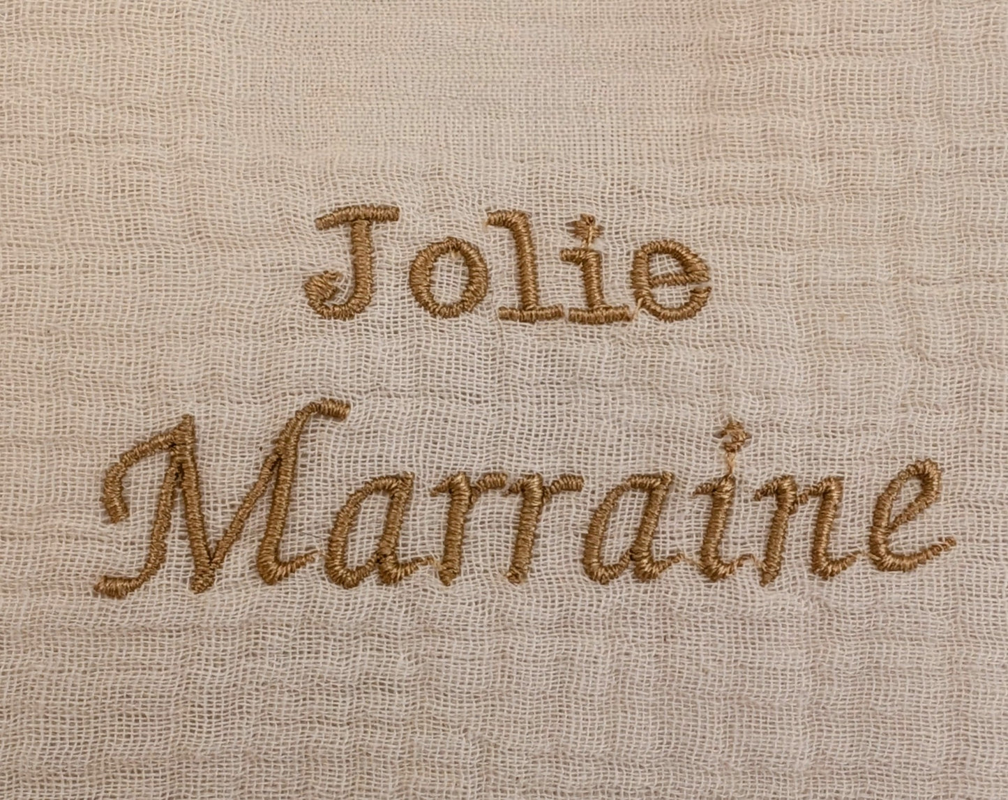 Pochette "Jolie marraine" écru