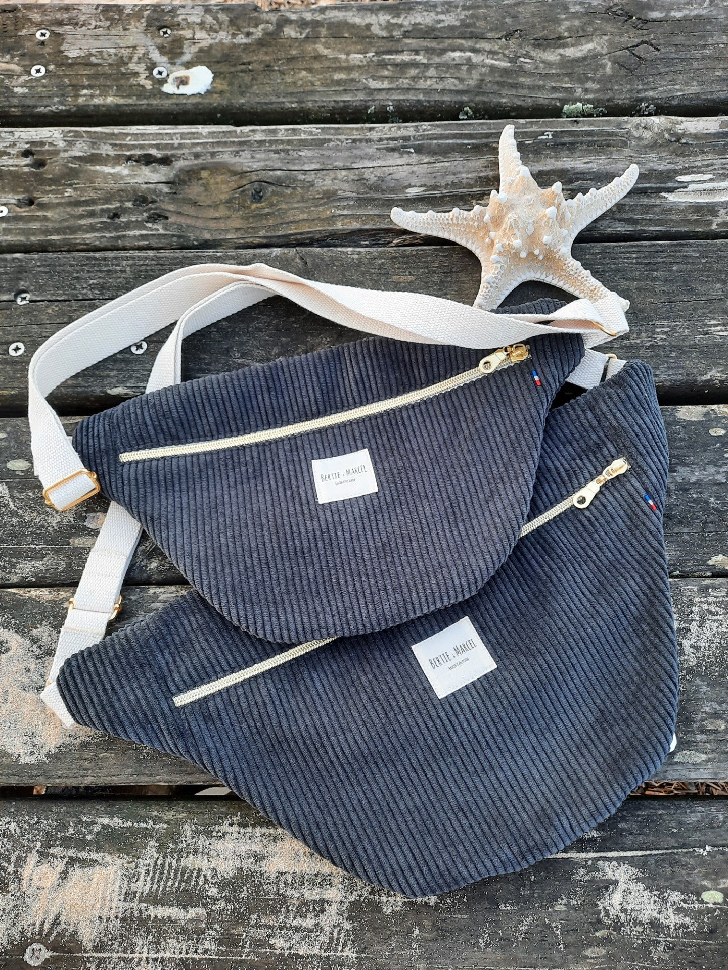 Sac banane velours côtelé