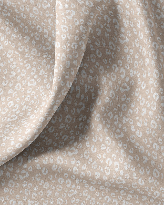 Grande pochette à coton Léopard Nude