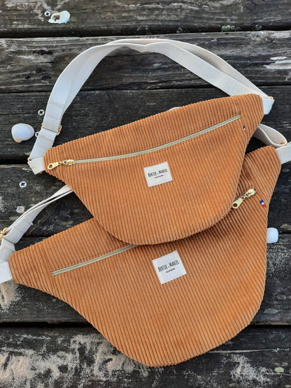 Sac banane velours côtelé XL
