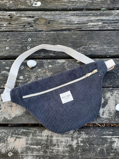 Sac banane velours côtelé XL