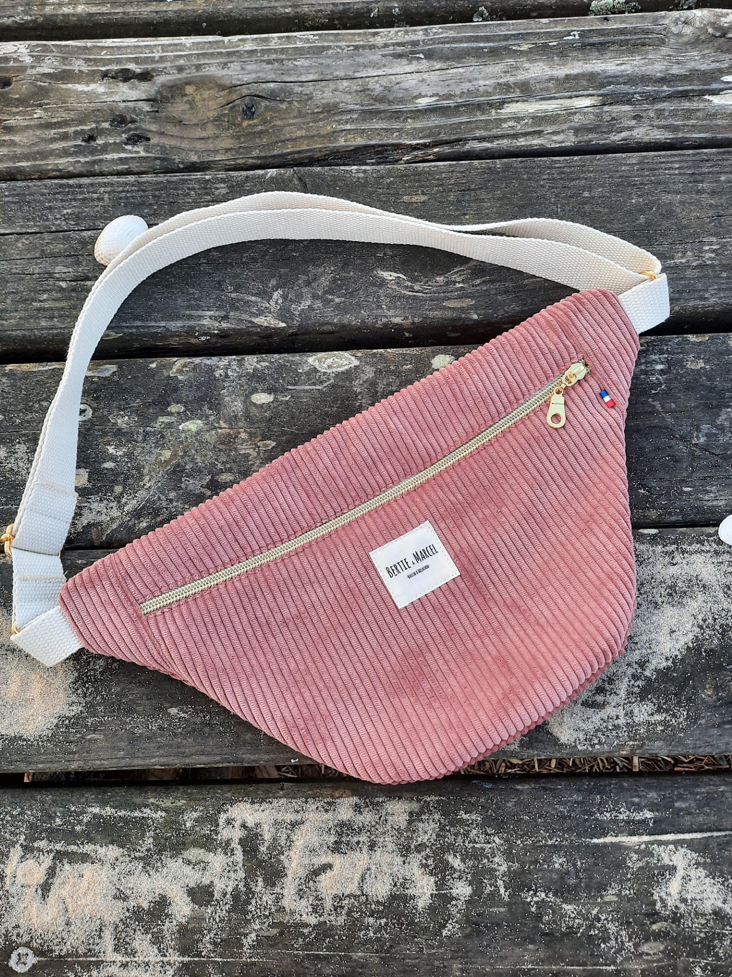 Sac banane velours côtelé