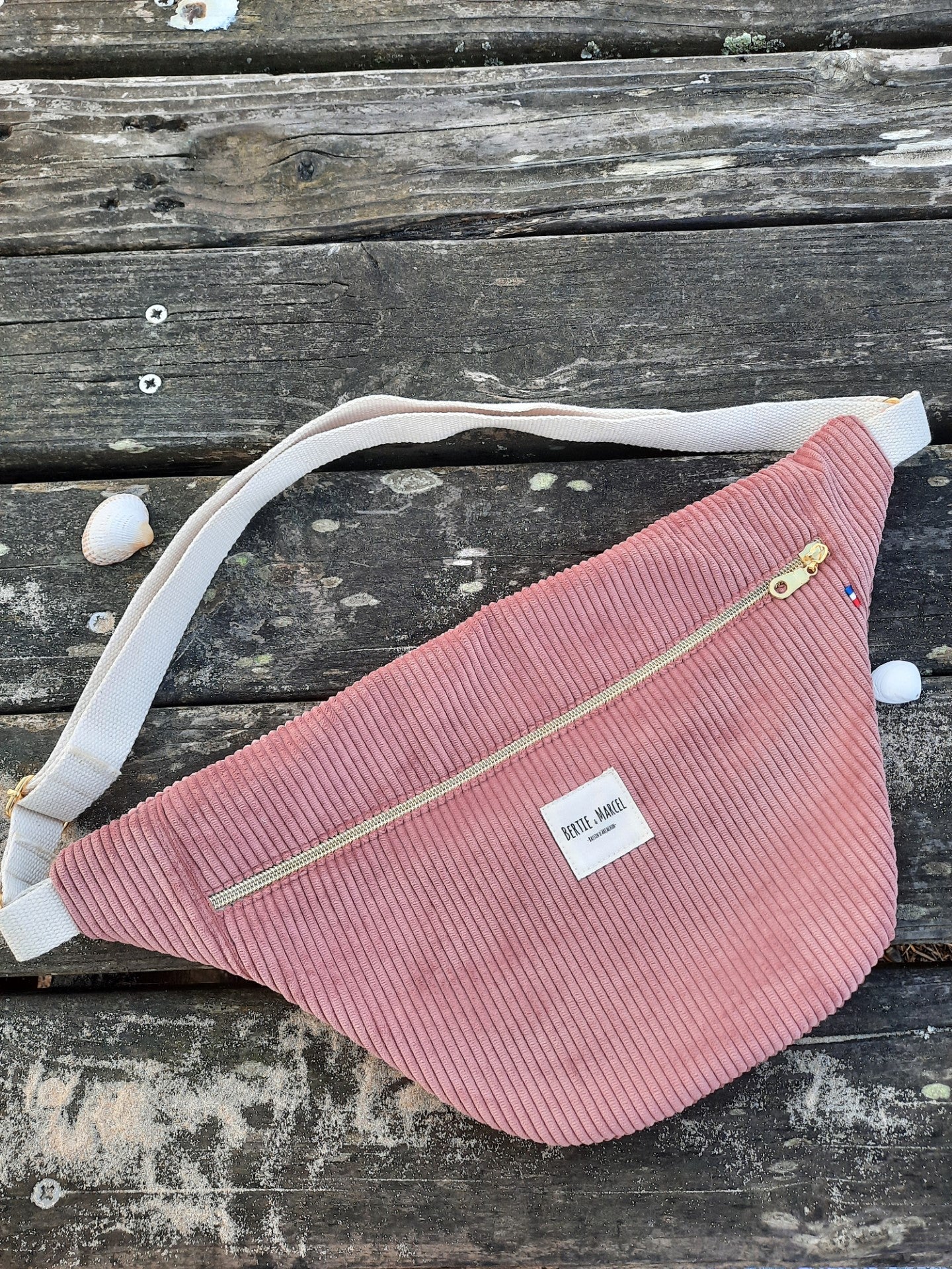 Sac banane velours côtelé XL