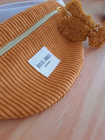 Sac Bambino velours cotelé moutarde