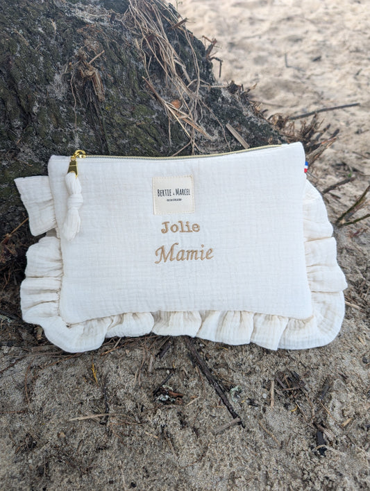 Pochette "Jolie mamie" écru