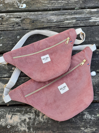 Sac banane velours côtelé XL